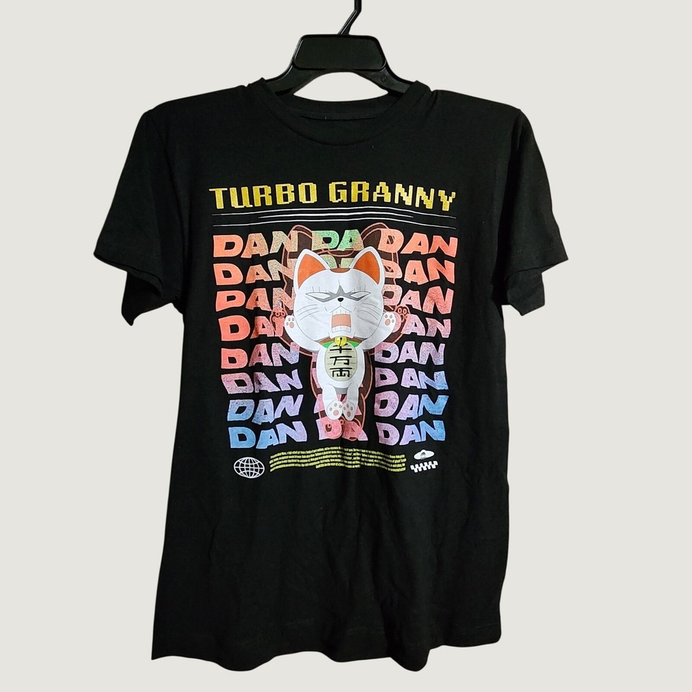 Dan Da Dan T-Shirt Turbo Granny Graphic Medium Black